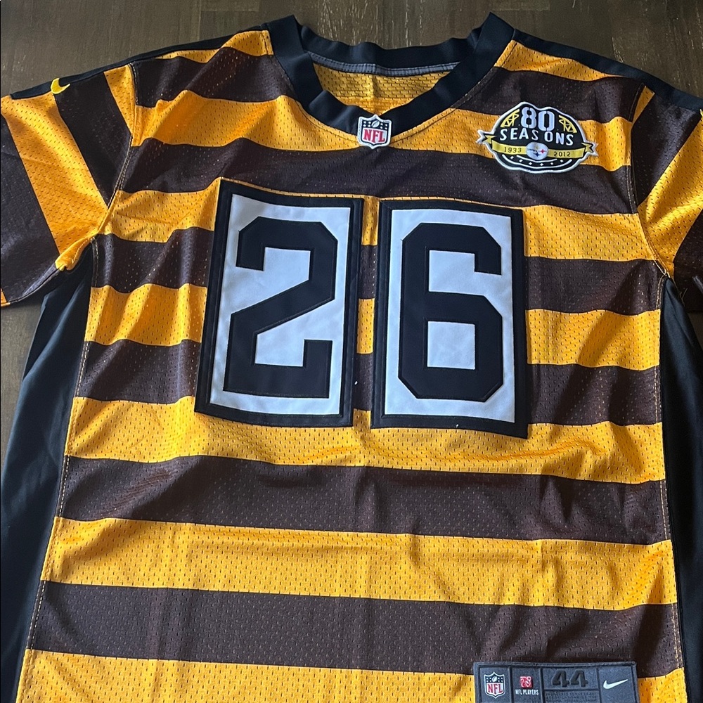 NFL Black and Gold throwback Striped Jersey bell
